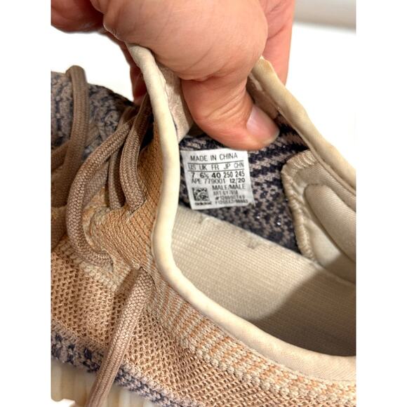 Yeezy Boost 350 V2 "Ash Pearl" Primeknit Athletic Lace Up Sneakers Men's Size 7 - Picture 6 of 7